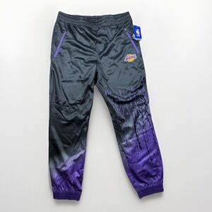 FISLL NBA Sweatpants Men's XL Los Angeles Lakers Black Purple Dipdye Jogger NWT